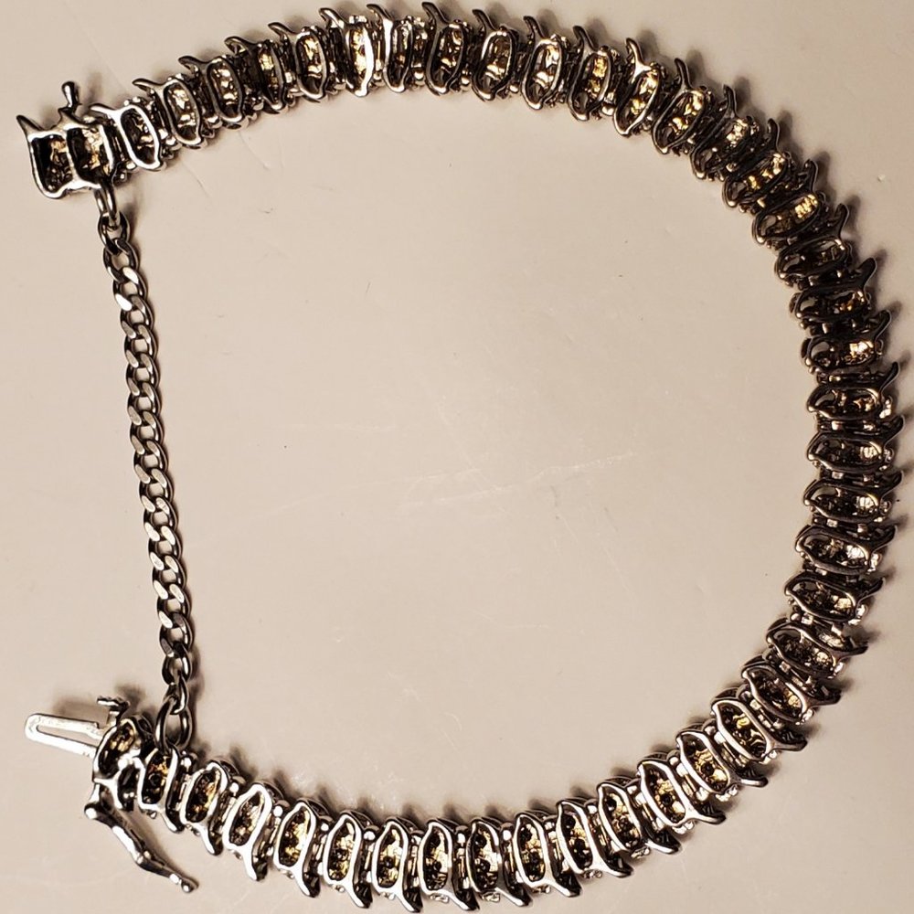 DIAMOND TENNIS BRACELET 14K WHITE  GOLD - Picture 9 of 12